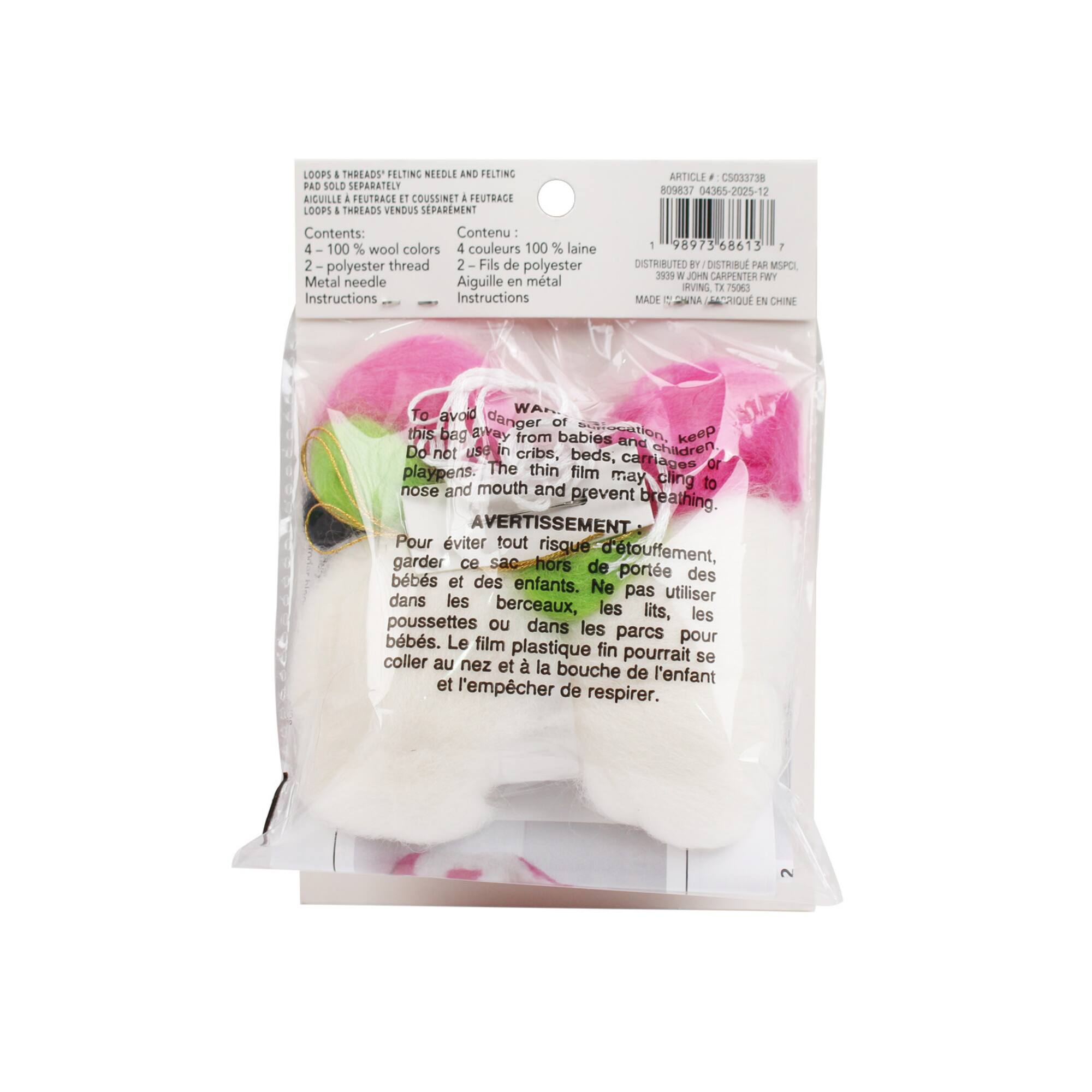 Strawberry Milk Needle Felting Kit by Loops & Threads®